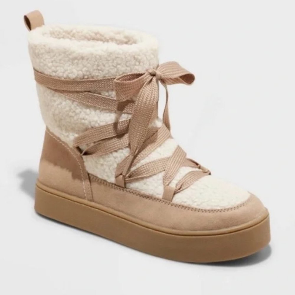 Women's Birgitte Winter Boots Taupe - Universal Thread™‎ 11
